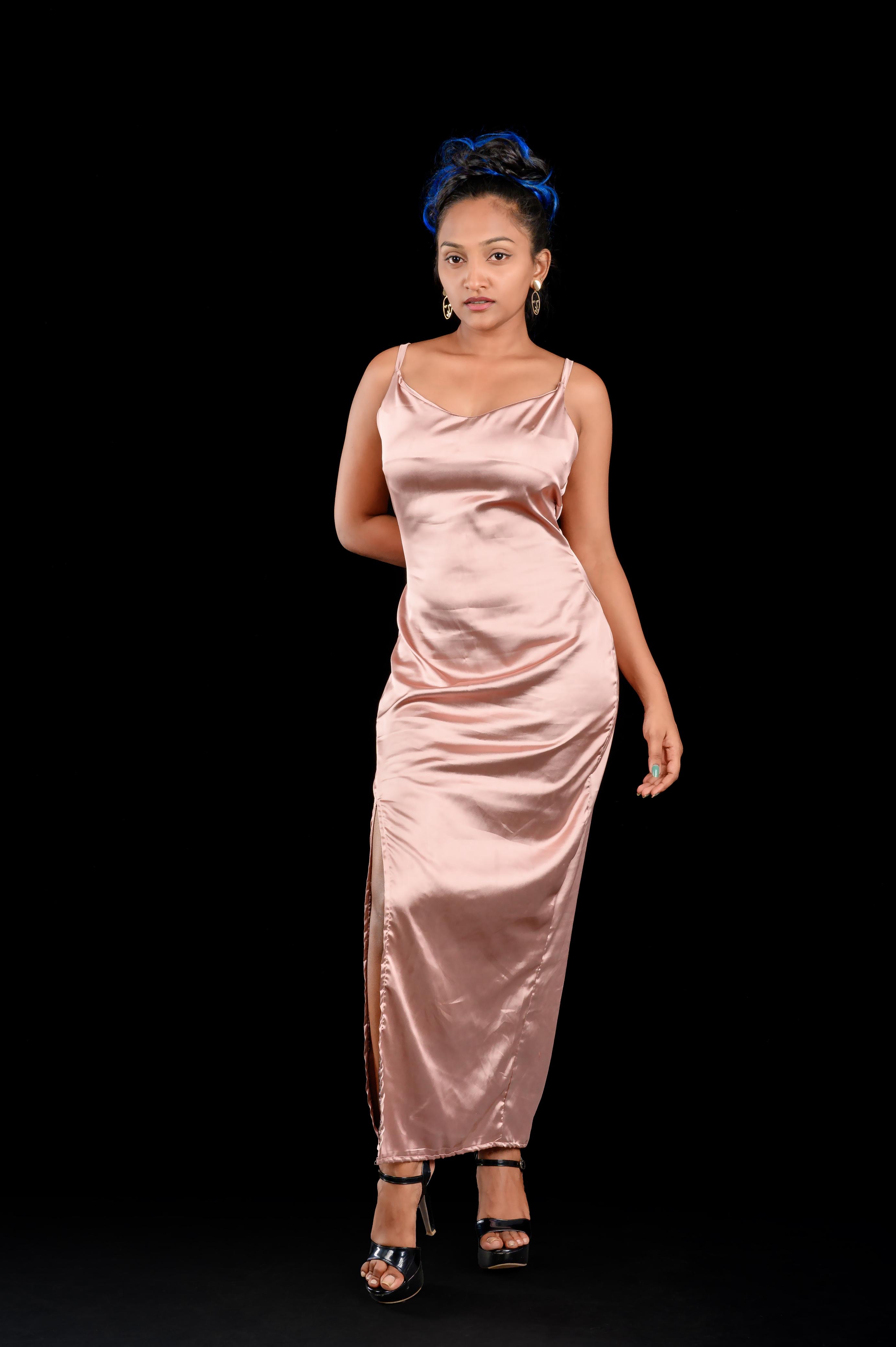 Him & Her Product Rose Gold Maxi Dress